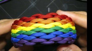Радужная цепочка из паракорда