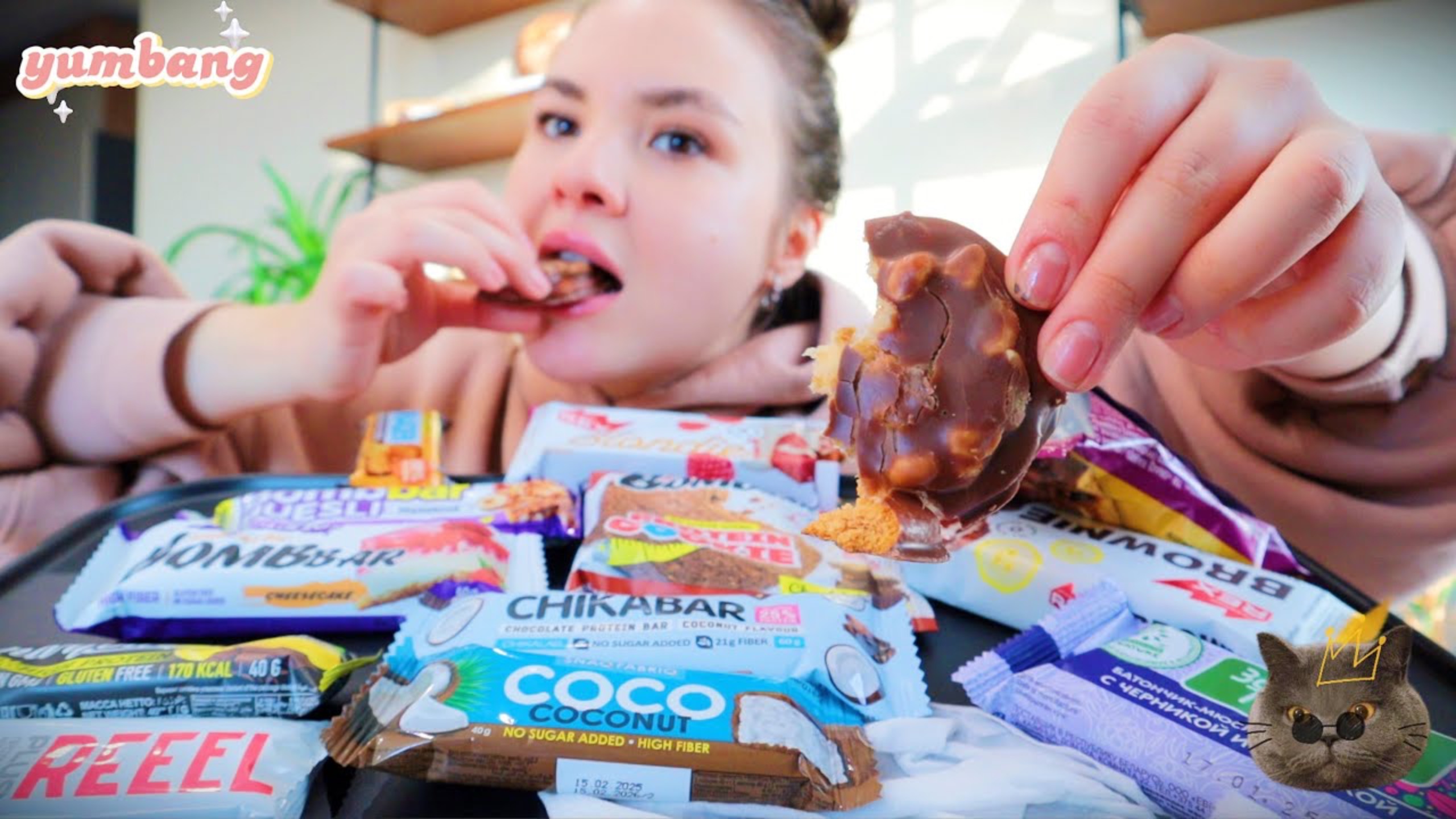 МУКБАНГ пробуем все протеиновые батончики Вкусно! mukbang