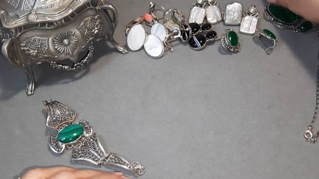 99. Шикарные серебряные комплекты!💎💍👍💖 смотреть онлайн