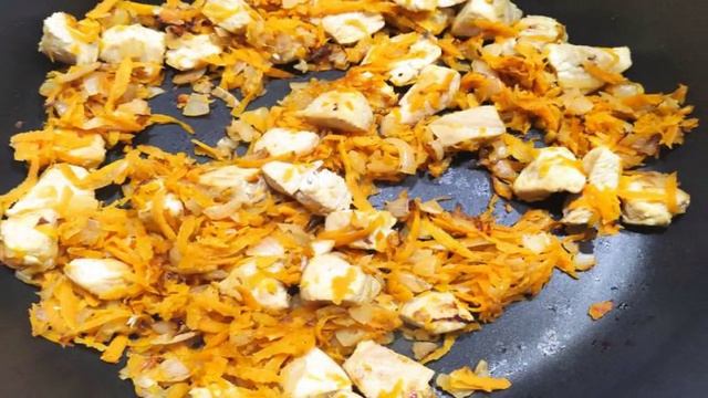Гречка с курицей и томатной пастой