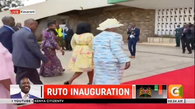 President-Elect William Rutos mother arrives at Kasarani Stadium for the inauguration ceremony