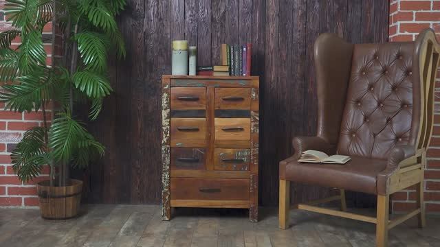 Комод лофт из массива, ВИШАЛ 7 ящиков