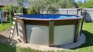 Каркасный Бассейн для Дачи 4.6 м - Монтаж Морозоустойчивого Глубокого 4.6х1.35 м своими руками