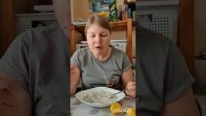 Мукбанг. Окрошка и картошка