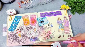 Асмр скрапбукинг! Оформляем блокнот в стиле  Pinterest 💗