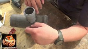 Самодельная нестандартная крестовина для канализации.