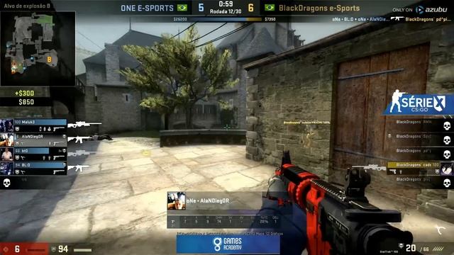CSGO Qualify - Black Dragon vs Team One Jogo 3 - Dia 1