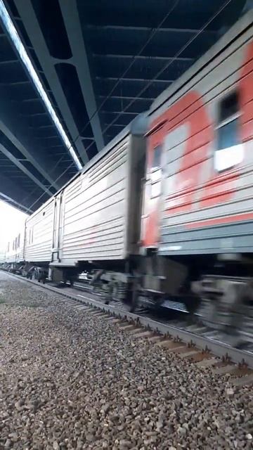 Электровоз ЭП20 с фирменным поездом "Янтарь" (Москва-Калининград). смотреть онлайн