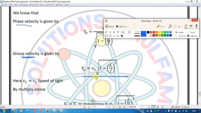 5.6-3 Group Velocity in a Metal || Fundamental of Photonics | CH#5 Electromagnetic optic Solution смотреть онлайн