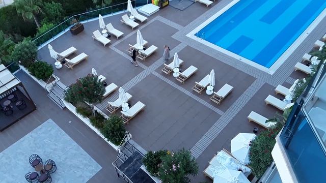 Dream World Hill, Side, Kumköy, Blick vom Hotelzimmer auf Ruhepool und Meer, 8.09.21 смотреть онлайн