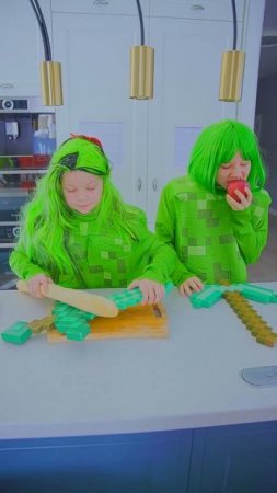 funny sisters from the Minecraft Creeper family! #funny #minecraft #sisters