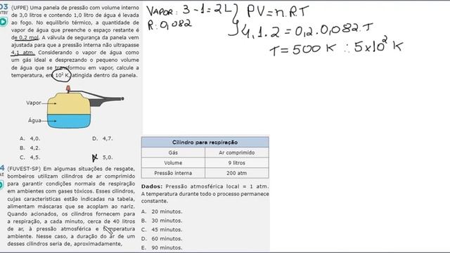 Exercícios Termodinâmica   Clapeyron e Leis dos Gases Ideais   06 Exercícios   Bernoulli смотреть онлайн