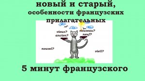 Новый и старый на французском, особенности прилагательных, 5 минут французского