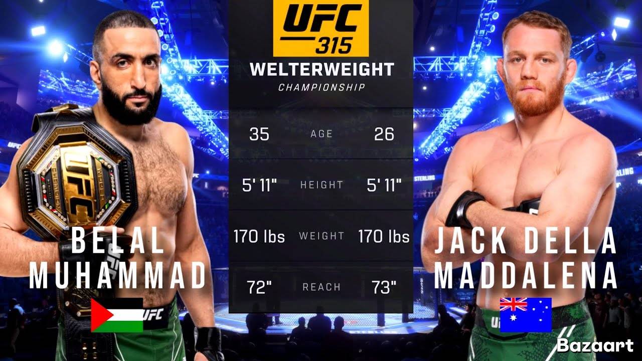 БЕЛАЛ МУХАММАД ПРОТИВ ДЖЕКА ДЕЛЛА МАДДАЛЕНА - UFC 315