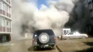 Обрушение дома в Караганде видео из +100500