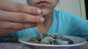 Asmr/chalk/clay/Blue uzbek clay. Глина Голубая узбечка