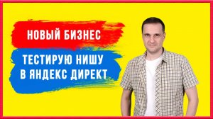 Тестирую нишу в яндекс директ.