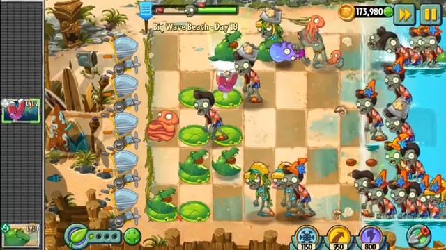 Big Wave Beach Day 18 - Plants vs Zombie 2 смотреть онлайн
