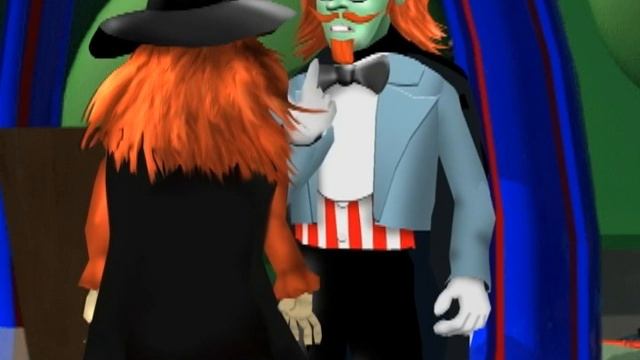 Hoodoo vs Witchypoo scene from Satur-Delia