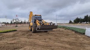 Soil leveling work in landscape works with ÇUKUROVA 888 - FULL HD FREE VIDEO #nocopyright