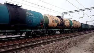 Электровоз ВЛ10у-781 с грузовым поездом из 80 вагонов