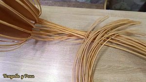 ПОДВЕСНОЕ КАШПО ИЗ РОТАНГА // УЗОР ВОЛНА // ДВОЙНАЯ ОСЬМИНОЖКА