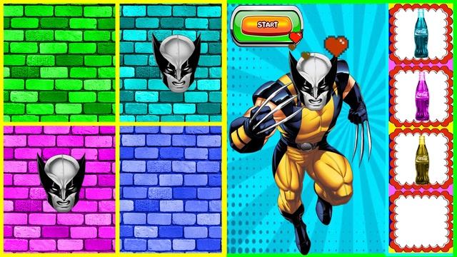 Find The Right Wolverine Face ! | Color Coca-Cola ! смотреть онлайн