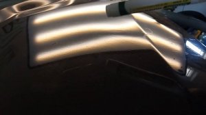 Сложная вмятина, исправленная нашим учеником во время курса PDR