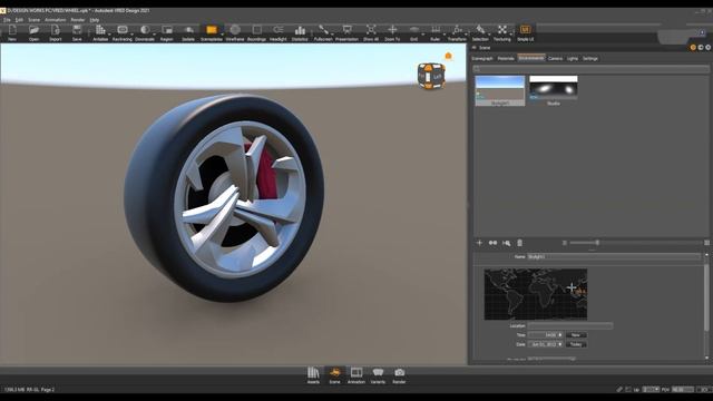Easy tutorial of Autodesk VRED Design, change HDRI environment from Day to Night. เปลี่ยนแสงเงาตามใ смотреть онлайн