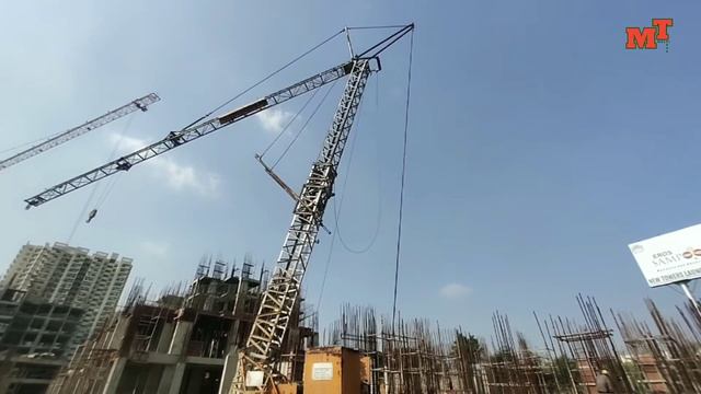 Mobile tower crane folding to unfolding, in hindi step by step, कैसे करे /kulwinder machinery work смотреть онлайн