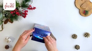 Новогодние коробки. Подарочная коробка «Северное Сияние» - праздничная упаковка для сладких подарков