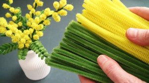 Цветы своими руками 💐 МИМОЗА из проволоки за 5 минут!