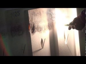 Огневые испытания пенопласта. Сварочный карандаш