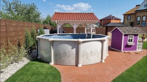 Каркасный Бассейн Гибралтар 4.6 на даче. Что нужно для бассейна - Обогрев, Станция, Трубы, Фильтр