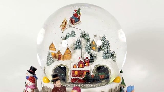 Новогодняя композиция с стеклянным шаром "Зимние забавы" смотреть онлайн
