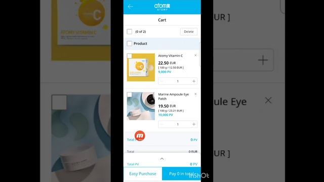 Как сделать заказ с Европейского сайта, с помощью приложения Atomy Shop смотреть онлайн