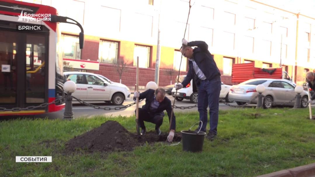 Мэр Брянска Макаров: работа по озеленению города не прекращается