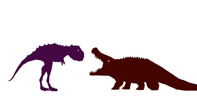 Dinosaur Battle - Aucasaurus vs Sarcosuchus