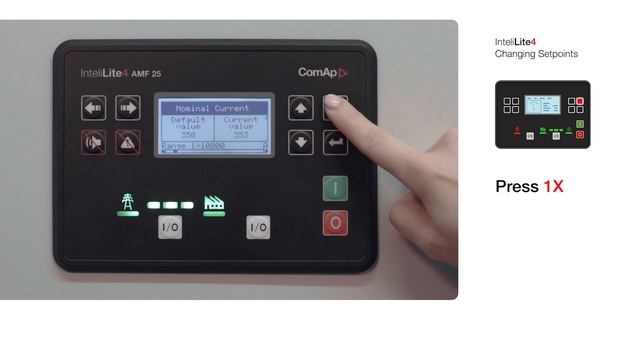 InteliLite4 Controller: Changing Setpoints смотреть онлайн