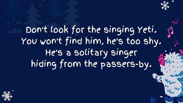 The Yeti Song With Lyrics