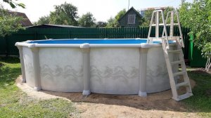 Сборка каркасного бассейна с подогревом. Монтаж бассейна 5.5х3.7х1.35 своими руками - как установить