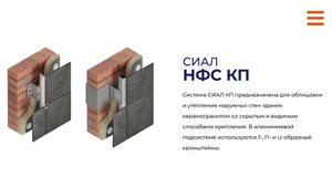 Система СИАЛ НФС КП ( Видимый метод крепления на стальной кляммер)