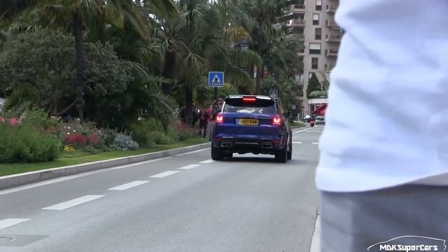 CRAZY LOUD Overfinch Supersport Range Rover SVR in Monaco  REVS  ACCELERATIONS!