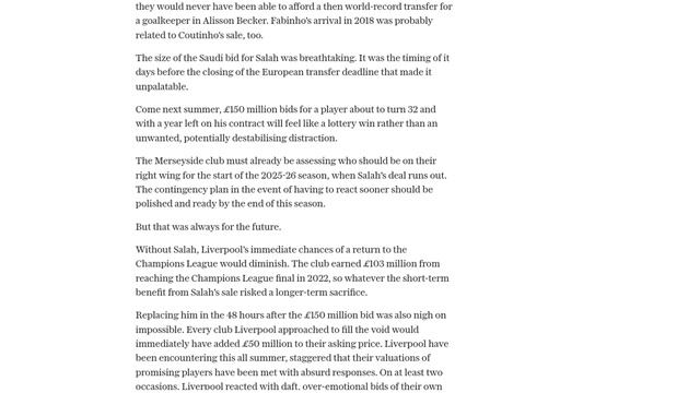 Liverpool have kept Mohamed Salah – but they must have a contingency for next summer смотреть онлайн