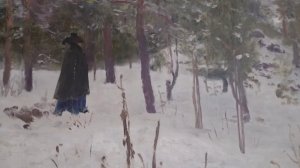 Псковская картинная галерея. Картина И.Е. Репина "Зима. Пенаты" (1894)