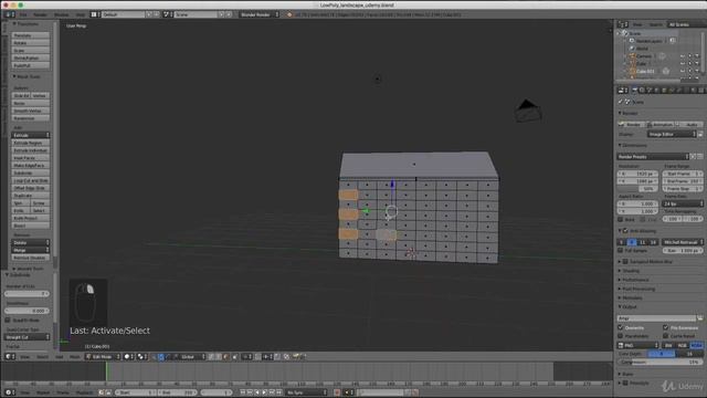 3D modelling in Blender tutorial \ Building \low poly landscapes part 2 \udemy смотреть онлайн