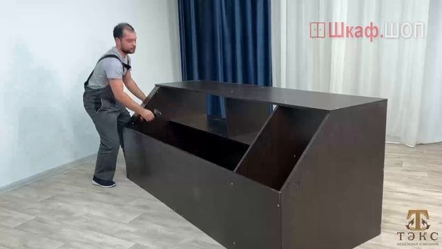 Спальный гарнитур Эрика. Шкаф угловой с зеркалом, сборка ШкафШоп смотреть онлайн