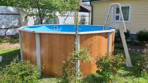 Круглый каркасный бассейн для дачи 3.6 м. Морозоустойчивый бассейн Эсприт-Биг 3.6х1.35 Atlantic Pool