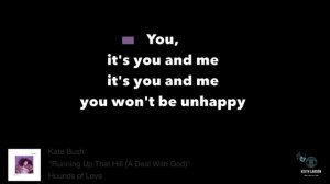 Kate Bush Running Up That Hill (A Deal With God) Karaoke w/lyrics