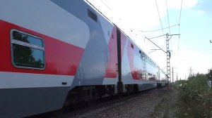 ЧС7-067 с фирменным двухэтажным поездом Самара - Москва